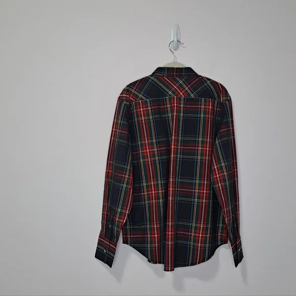 J.Crew Embellished Garcon Shirt Stewart Tartan Cotton Poplin 8 NWT - Picture 6 of 10